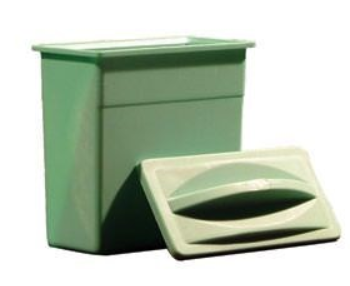 Plastic Green Staining Dish w/Lid